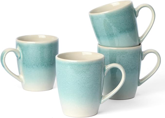 famiware Coffee Mugs Set, 13oz Mug Set of 4, Stoneware Cups