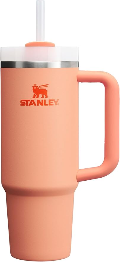 STANLEY Quencher H2.0 Flow State Tumbler, 30 oz, Nectarine | Handle and Straw |