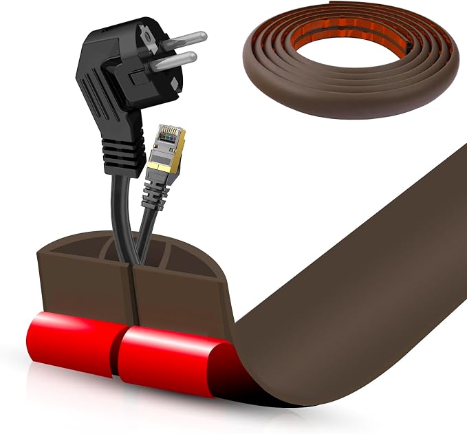 Floor Cord Cover Cable Cavity Self Adhesive Cord Hider Floor 10FT Floor Cable