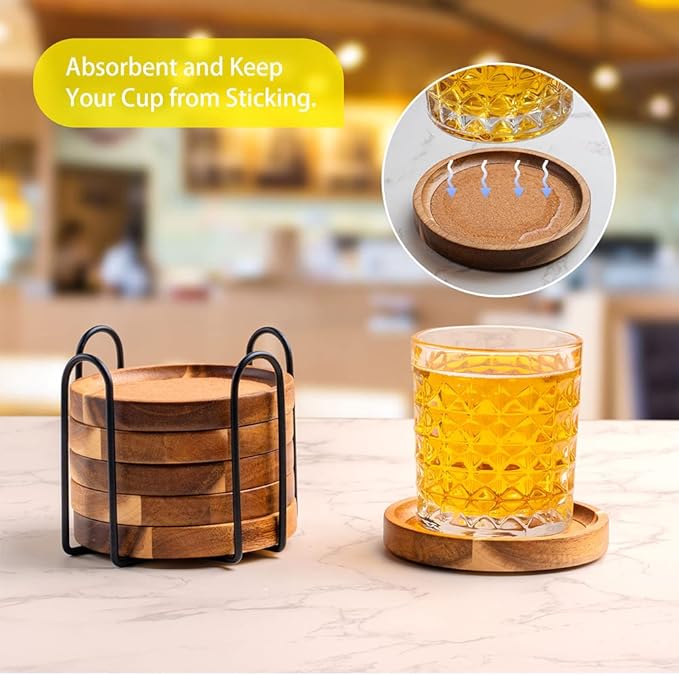 WLWNWFT Coasters for Drinks Absorbent