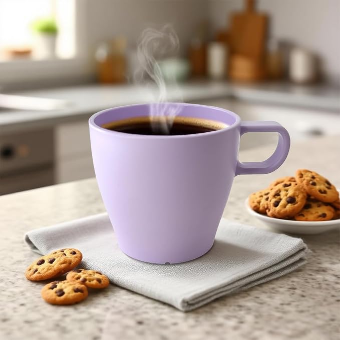 6-Pack 10oz Unbreakable Coffee Mugs, Microwave Safe Premium Drinkware,