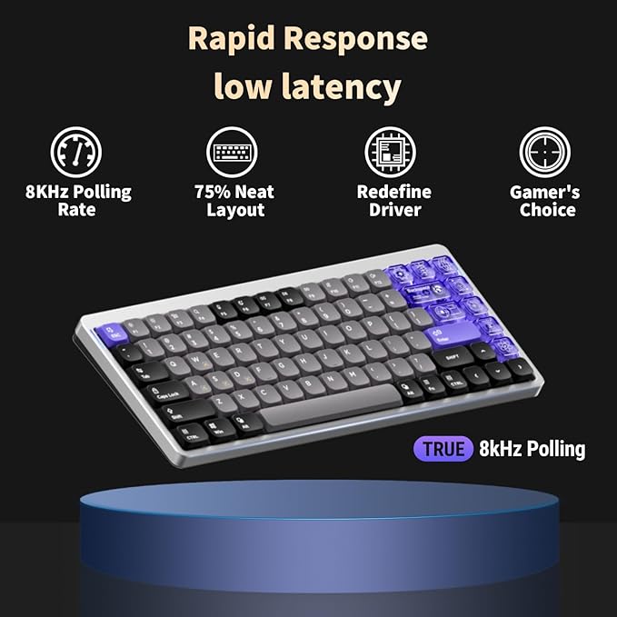 nuphy Air75 HE Rapid Trigger Wired Custom Magnetic Gaming Keyboard, RGB HotSwap