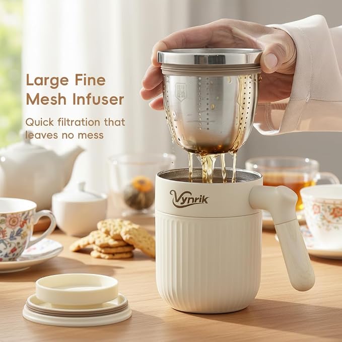 Tea Infuser Cup Doubles As Insulated Coffee Mug, Tea Cup