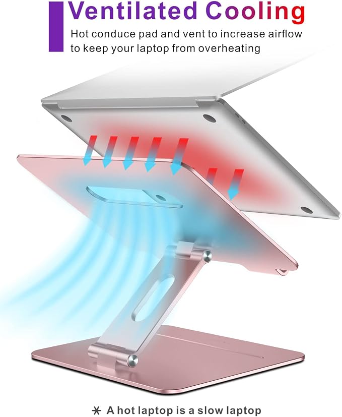 Laptop Stand | Adjustable Aluminum MacBook Riser, Ergonomic Computer Stand