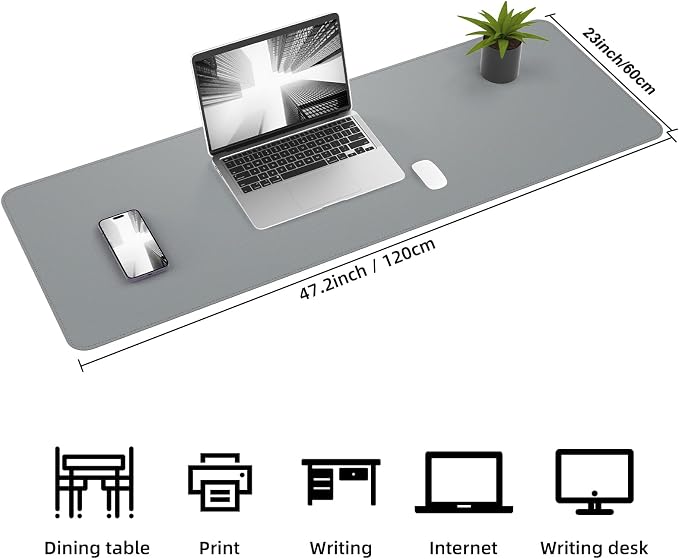 Leather Desk Protector, 47in*23.7in Large Mat
