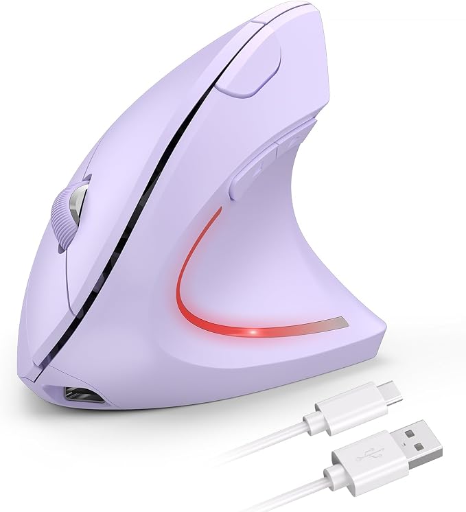 TECKNET Ergonomic Mouse Wireless, Rechargeable Mouse Wireless Silent