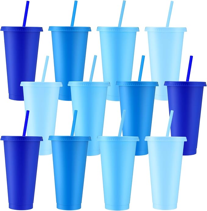 Skylety 12 Pcs Winter Plastic Cups