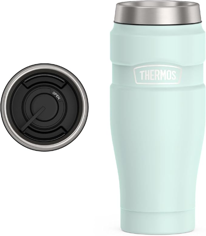 THERMOS Stainless King Stainless Steel Tumbler, Matte Light Blue |