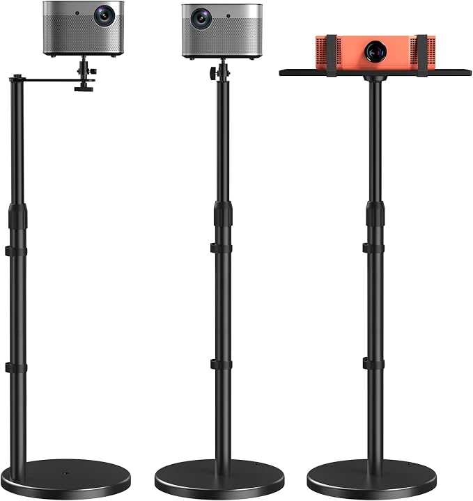 AMADA HOMEFURNISHING Height Adjustable Projector Stand 32"-47", Projector Floor