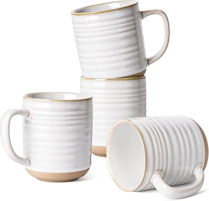 LE TAUCI Coffee Mugs 18 oz, Ceramic Mug Set, Coffee Cups