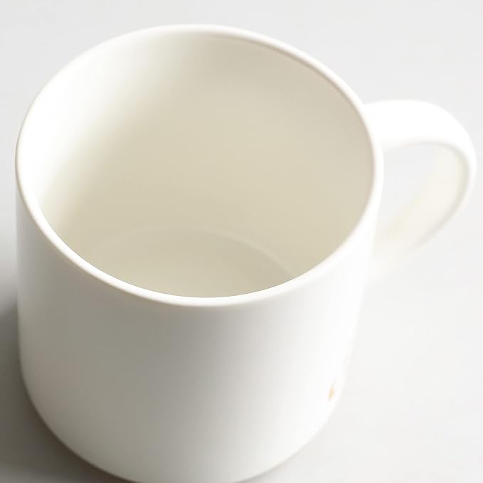 COLLECTIVE HOME Ceramic Coffee Mug, 15 oz Monogram Cup