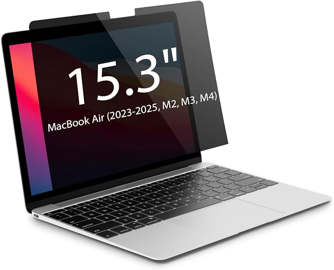 Magnetic Privacy Screen for MacBook Air 15 inch, Detachable Screen Protector