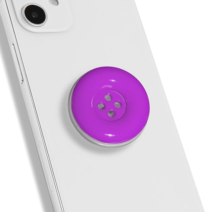Solid Color Button Phone Grip – Minimalist Design, Durable and Lightweight