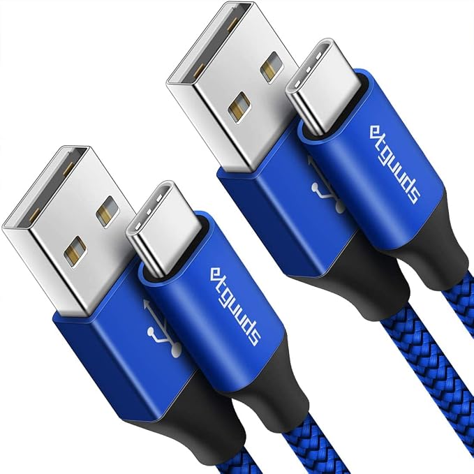 Long USB C Cable, etguuds Fast Charging USB A to Type C Charger Cable Braided