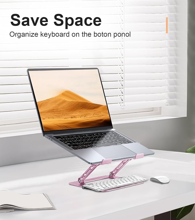 Laptop Stand Holder, Adjustable Desk Laptop Riser, Foldable Notebook Computer