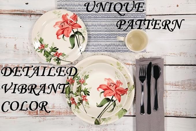 Tudor Royal 12-Piece Round Porcelain Dinnerware Set, Service