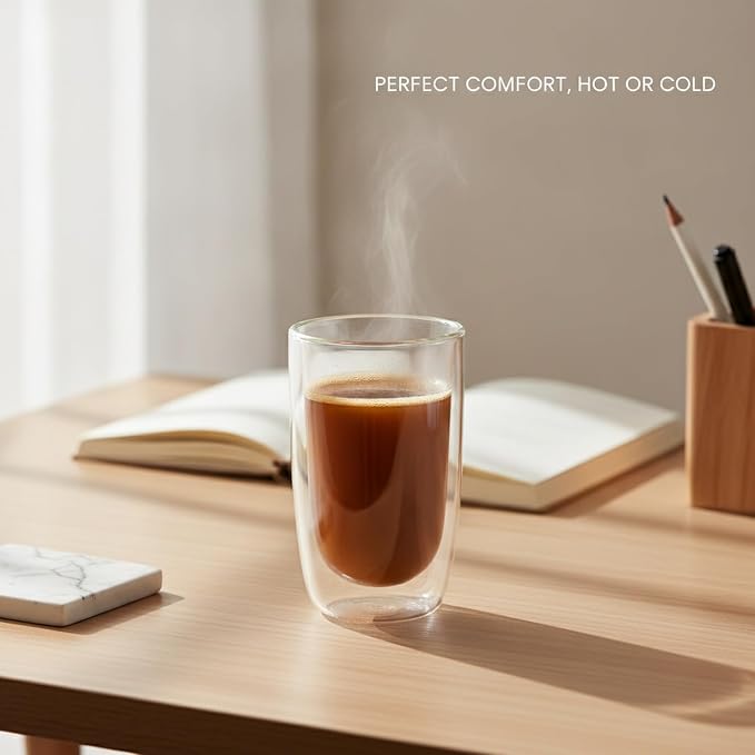 Double Wall Borosilicate Glass Mug
