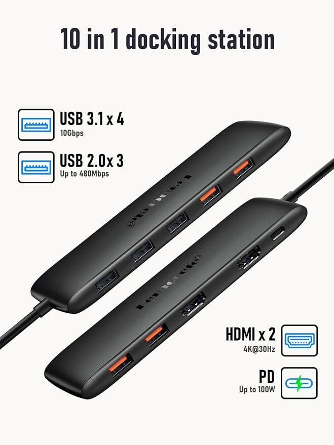 Lemorele 10 -in-1 USB C Docking Station