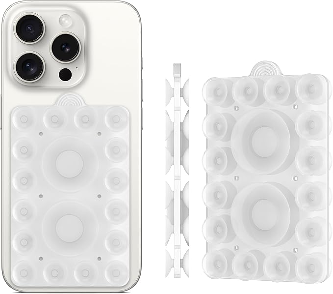 ZYCCER Double Sided Silicone Suction Phone Holder Mount, Compatible