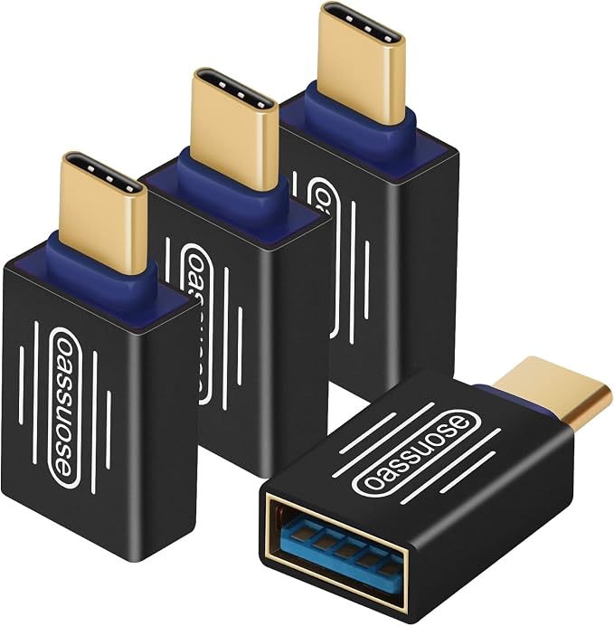 4-Pack USB C to USB Adapter, Thunderbolt 3 Male to USB 3.0 Female OTG Adapter