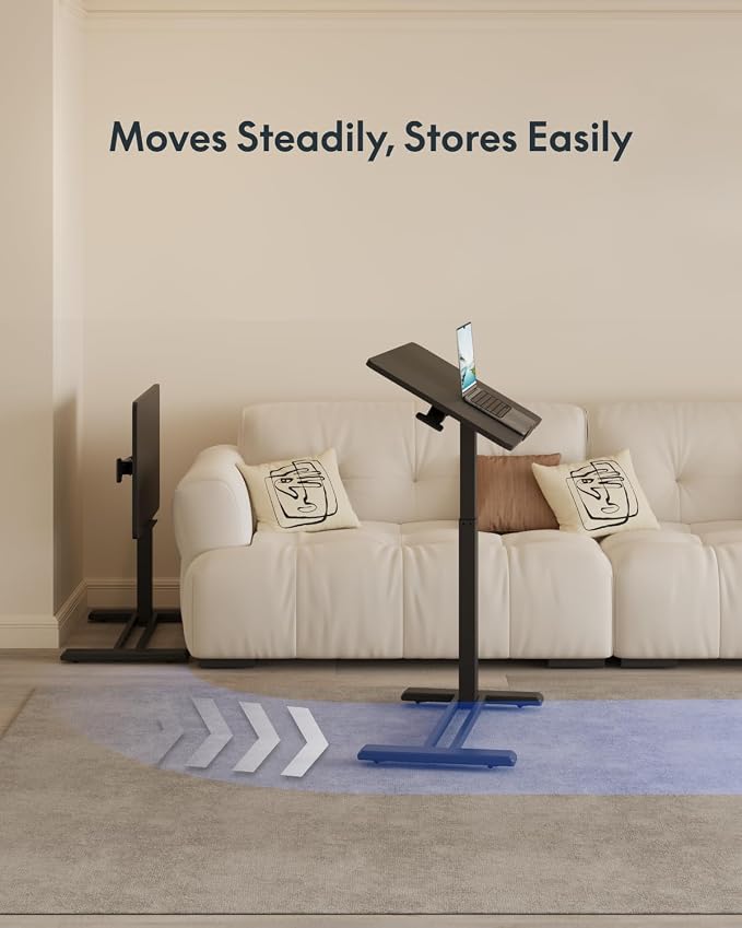 FLEXISPOT H7 PRO Mobile Standing Desk Adjustable Overbed Table Pneumatic