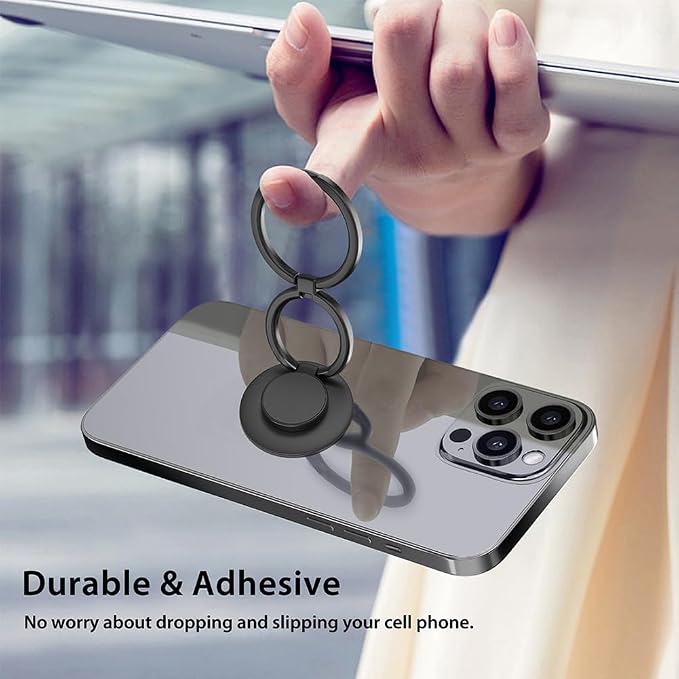 Phone Grip, Phone Ring Holder Finger Kickstand, Foldable & Adjustable Metal
