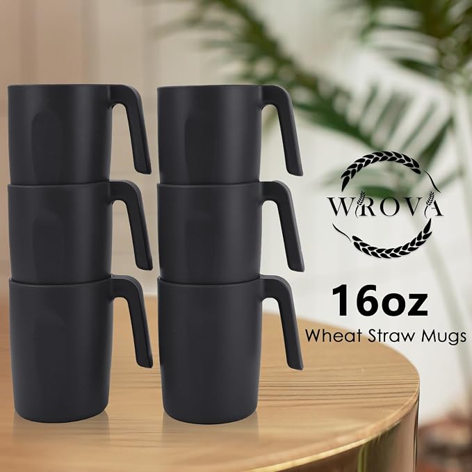 Wrova 16oz Wheat Straw Cups