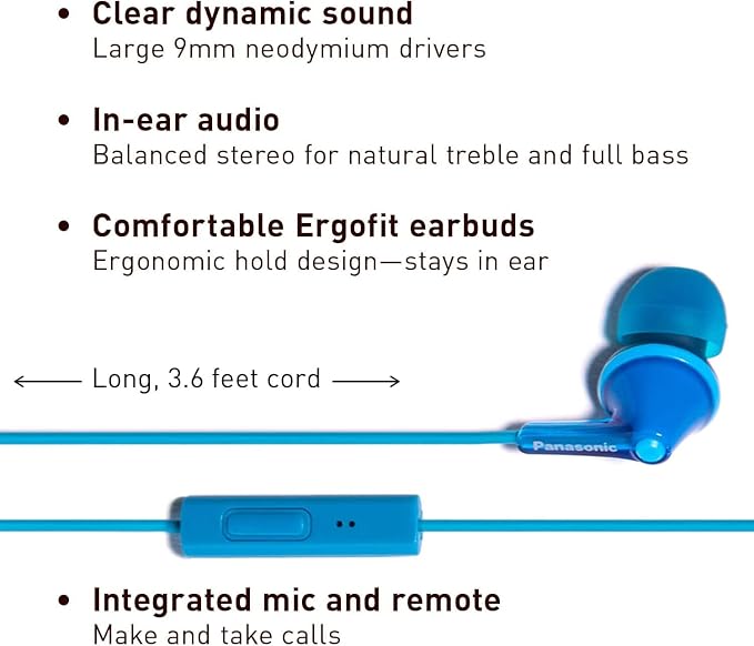 Panasonic ErgoFit Wired Earbuds