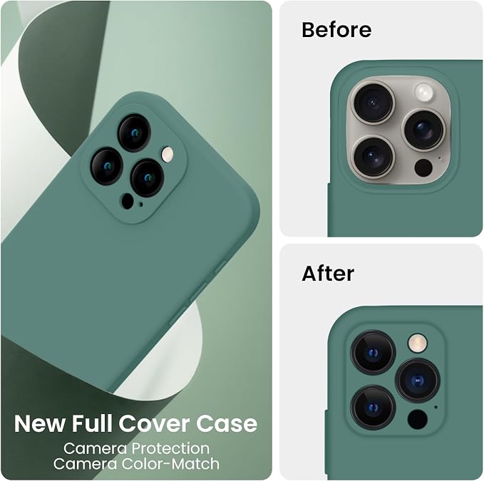 FireNova Designed for iPhone 15 Pro Case, Silicone Upgraded Phone Case with