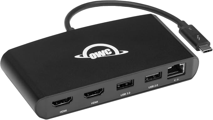 OWC Thunderbolt mini Dock, Bus-Powered 5-Port Multi-Adapter