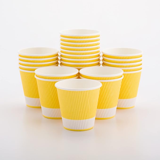 Restaurantware 8 Ounce Double Wall Disposable Coffee Cups, 500 Insulated Light