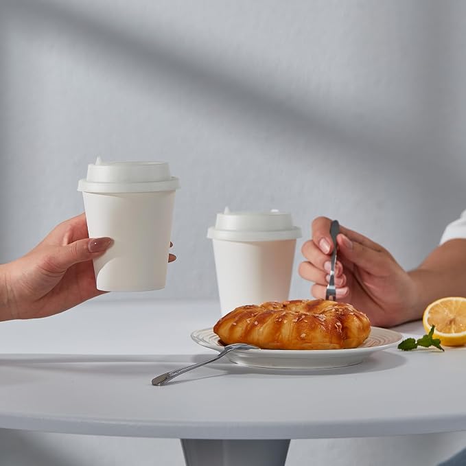 JOLLY PARTY 10 oz Paper Coffee Cups, Disposable Paper Coffee Cup