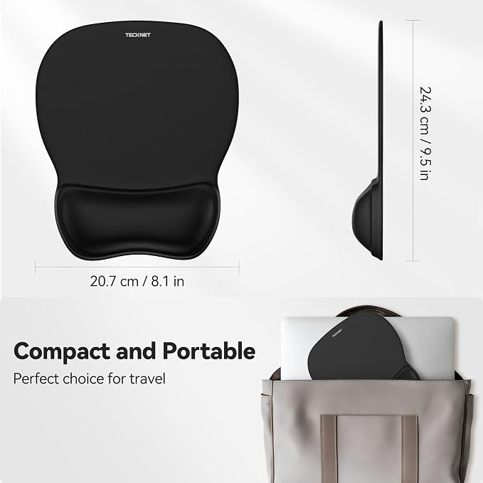 TECKNET Gel Mouse Pad with Wrist Rest, Ergonomic Office Mousepad with Wrist