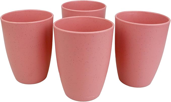 4Pcs Wheat Straw Cups, Unbreakable Drinking Cup, Reusable Cups | 12 oz