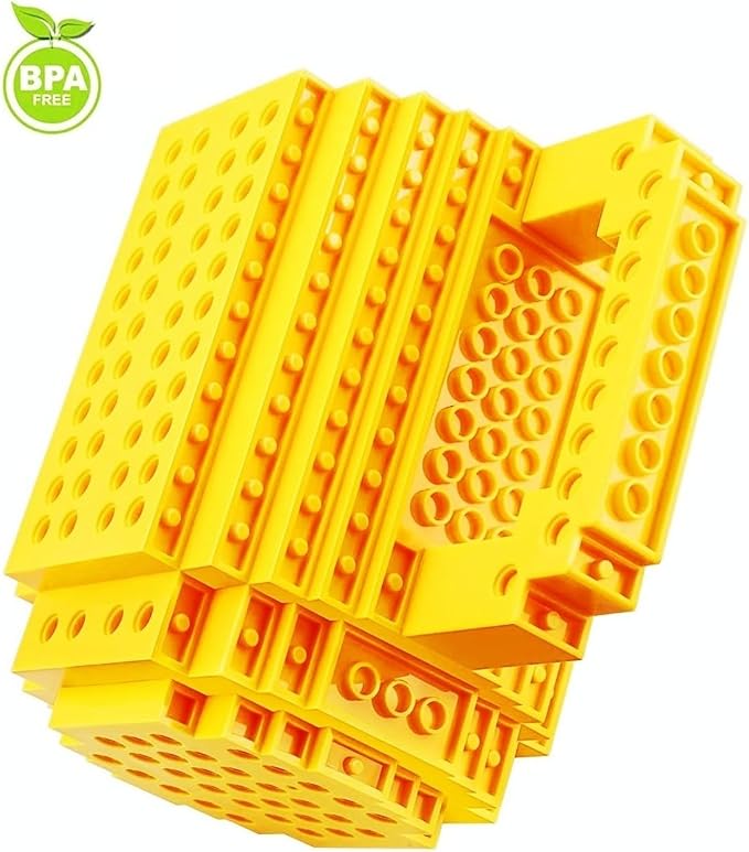 DEEXITO Build on Brick Coffee Mugs, Creative DIY Kids Party Cups