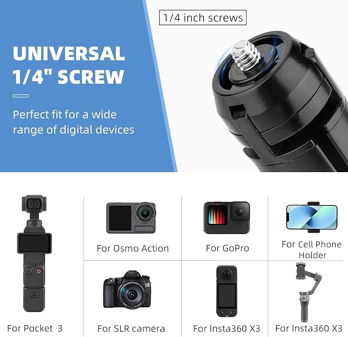 Mini Tripod, Desktop Tabletop Stand Compact Tripod