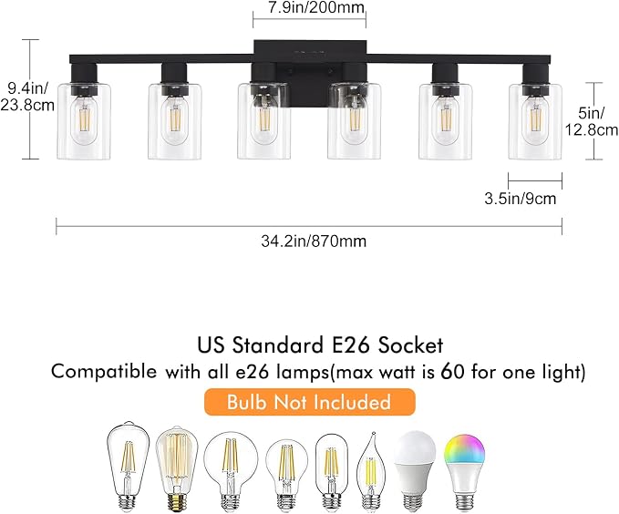 Black Bathroom Light Fixtures