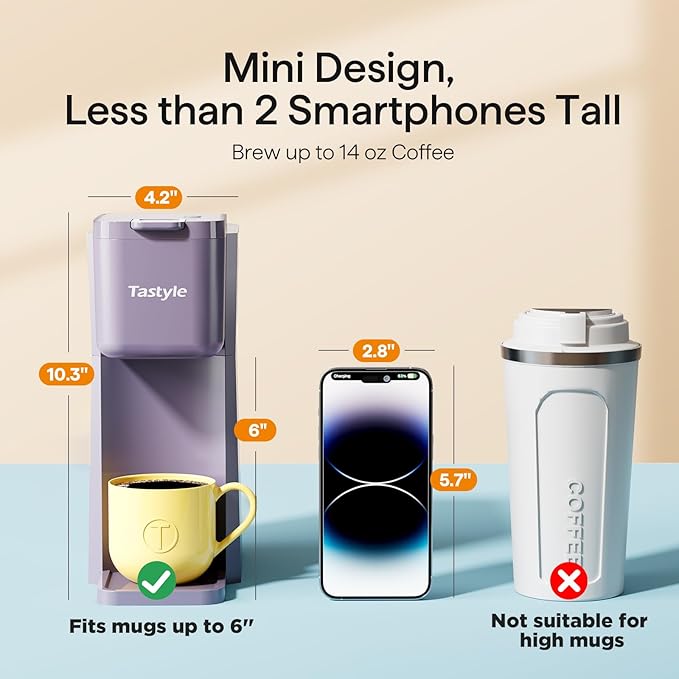 Tastyle Mini Single Serve Hot and Iced Coffee Maker