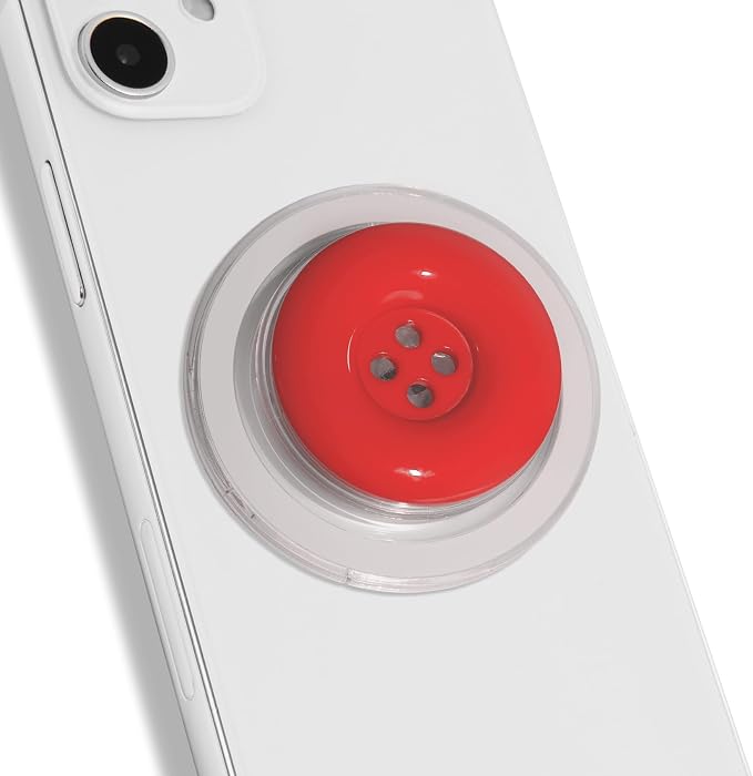 Solid Color Button Phone Grip – Minimalist Design, Durable and Lightweight