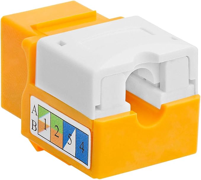 Cmple - 10 Pack Cat6 Keystone Jack Insert Punch Down RJ45 Connectors RJ45