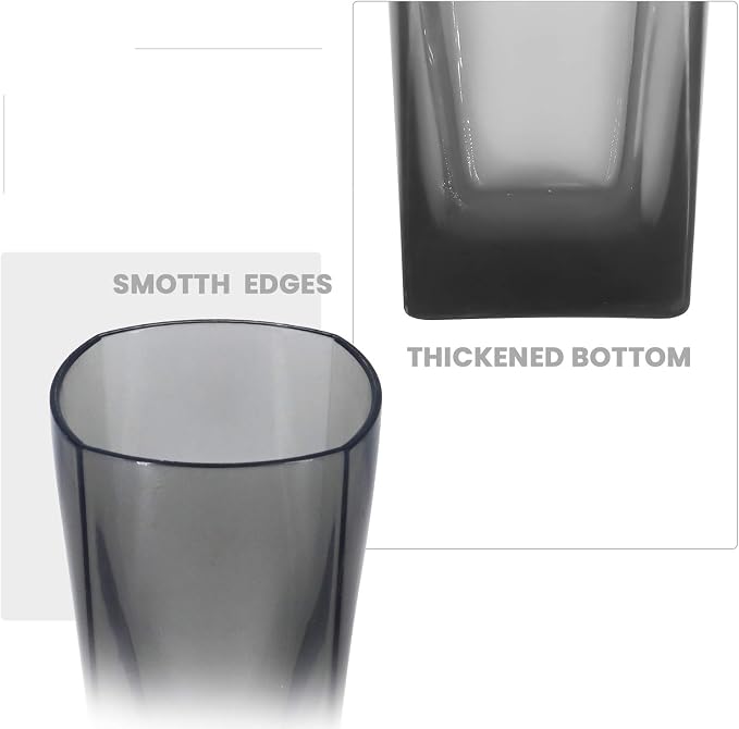 Top-spring 12 Oz Reusable Plastic Water Tumbler 6pcs Grey BPA Free | Thickened