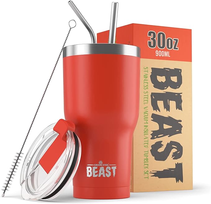 Beast 30 oz Tumbler Stainless Steel Vacuum Insulated Coffee Ice Cup Double Wall