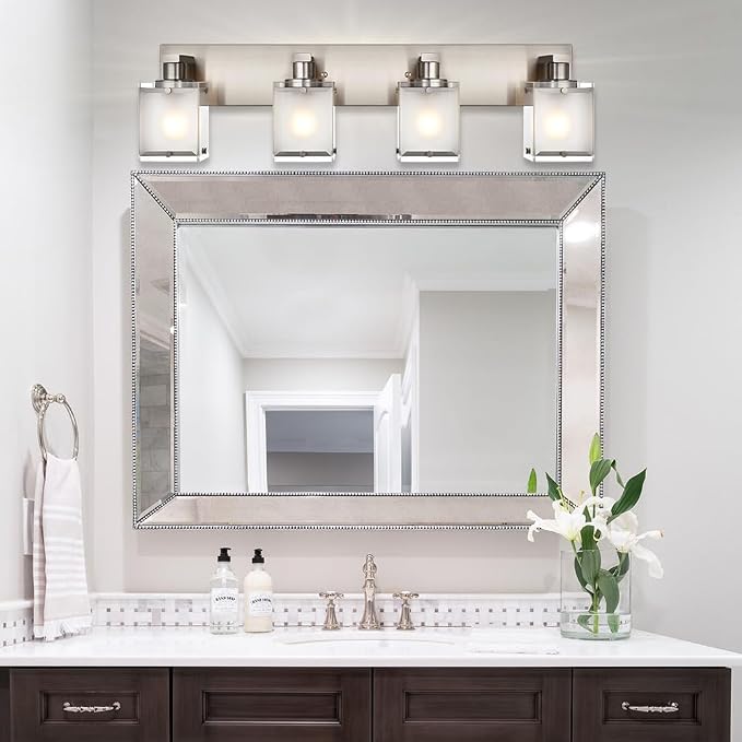 4-Lights Bathroom Light Fixtures Over Mirror