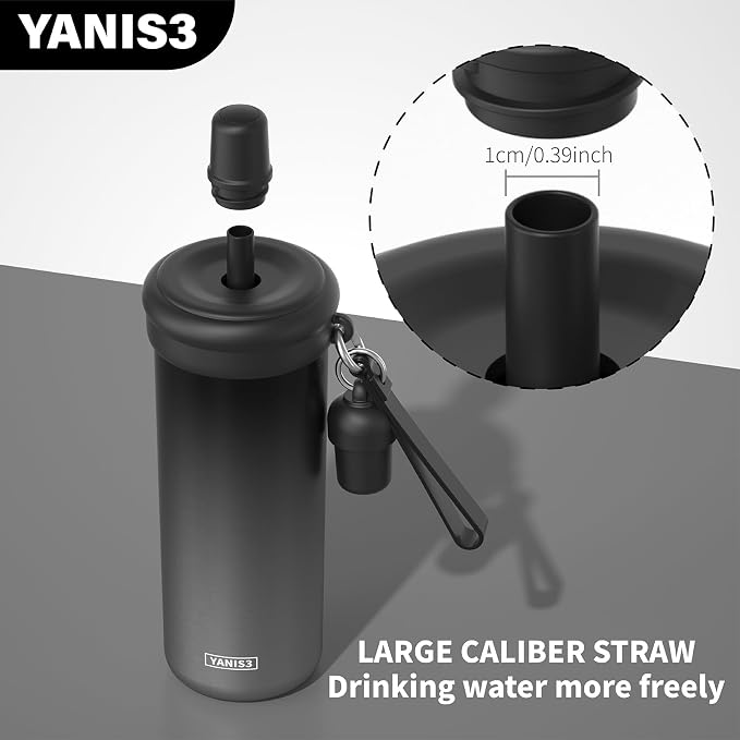 20 oz Thermo Cup with Straw, Thermal Insulated Car Cups with Hand Strap