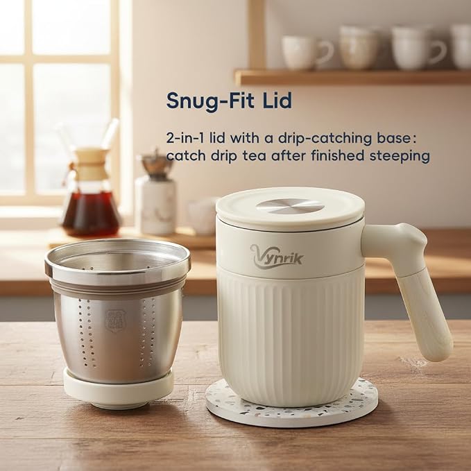 Tea Infuser Cup Doubles As Insulated Coffee Mug, Tea Cup