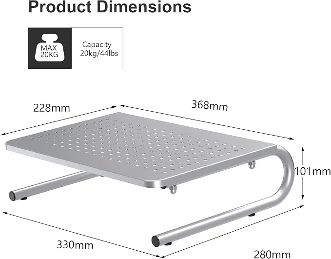 suptek Monitor Stand Riser, Laptop Holder Printer Riser Desk Accessories
