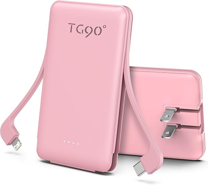 TG90° Portable Charger Power Bank, Ultra Small 5000mAh Battery Pack