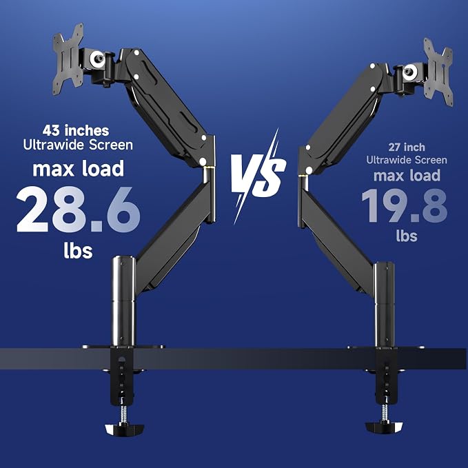 Pholiten Premium Aluminum Heavy Duty Monitor Arm，Ultrawide Monitor Arm