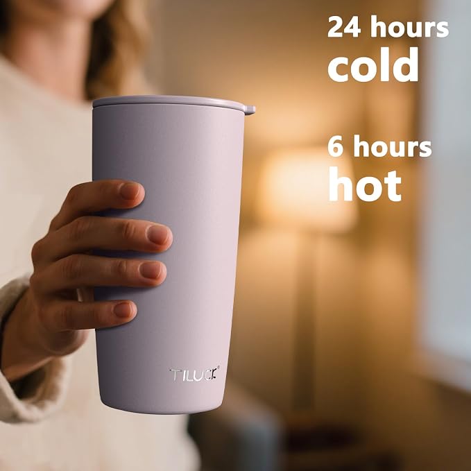 TILUCK 20 oz Insulated Coffee Tumbler