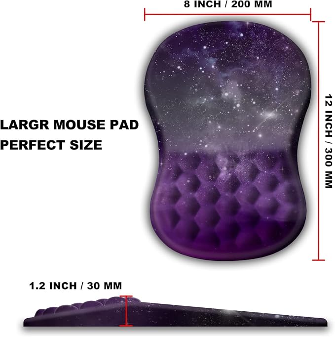 Mouse Pad Wrist Support, Ergonomic Mouse Pad